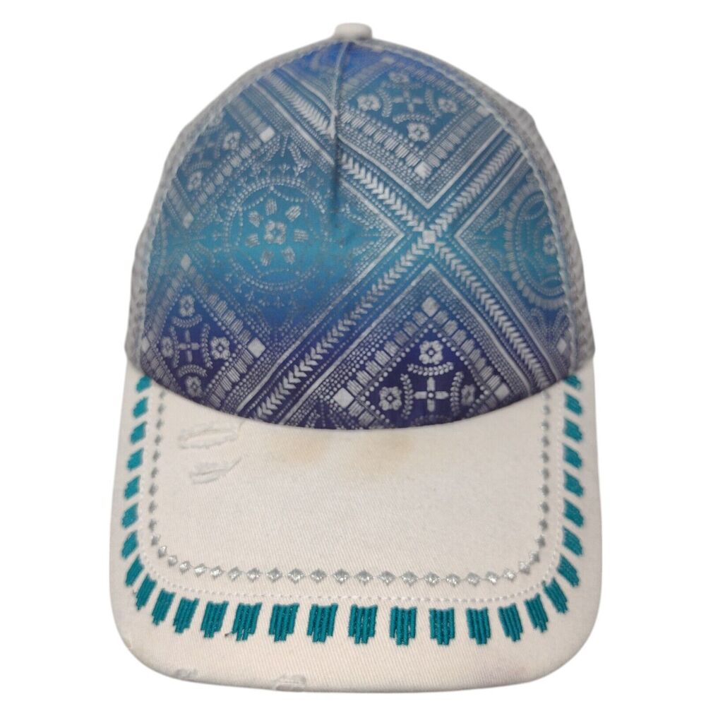 Catchfly Starpback Trucker Hat Multicolor OSFA Adjustable Mesh Back Distressed